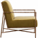 Leo Accent Chair in Anderson Chartreuse Fabric